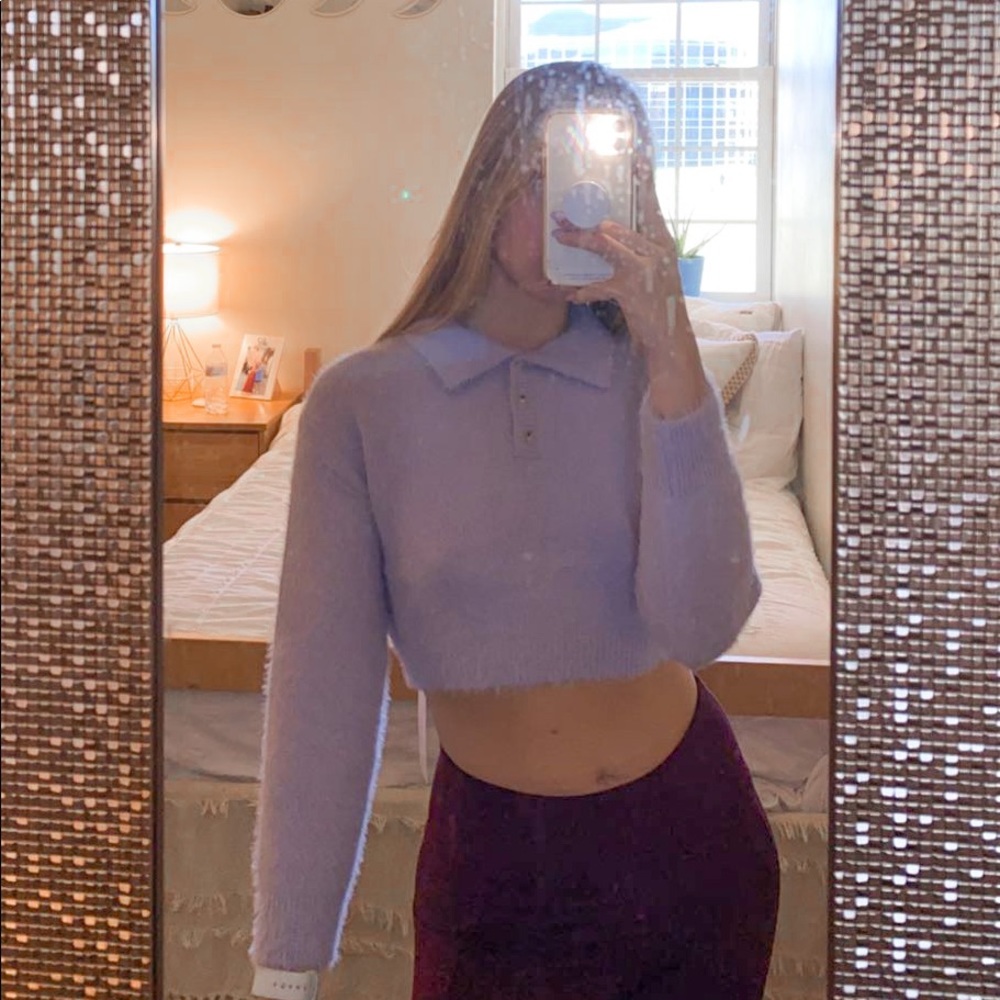 fuzzy crop top